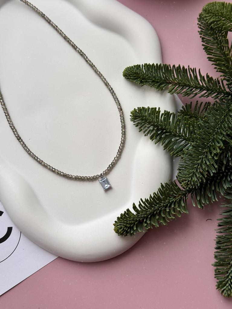 Чокер Hush из циркона (родий)