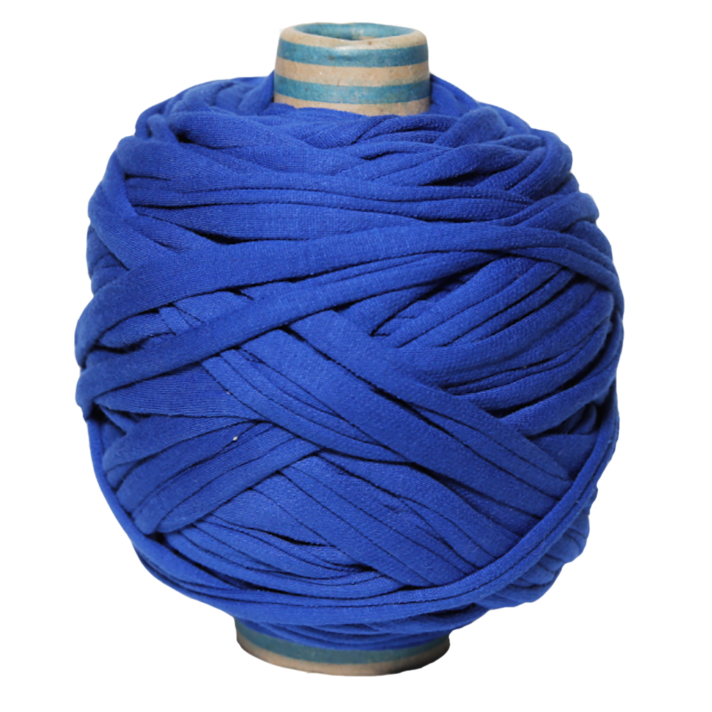 Трикотажная пряжа вторичного производства, 500 гр., цвет "Синий электрик"