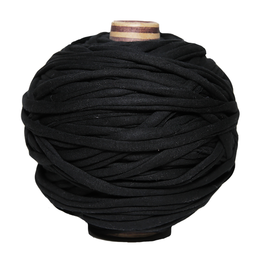 Трикотажная пряжа вторичного производства, 1000 гр., цвет "Чёрный"