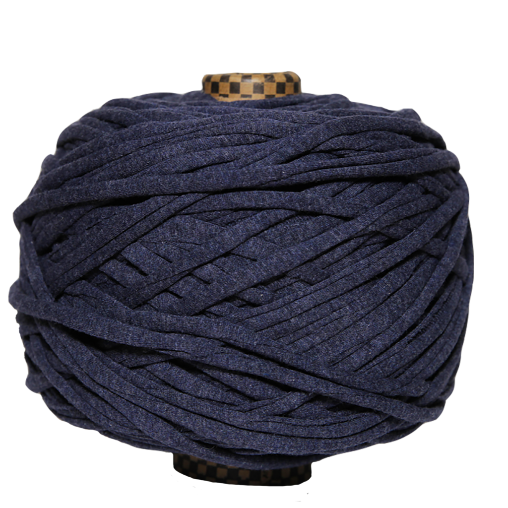 Трикотажная пряжа вторичного производства, 1000 гр., цвет "Синий меланж 2"