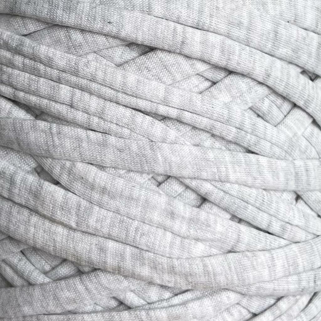Трикотажная пряжа вторичного производства, 500 гр., цвет "Светло-серый меланж"