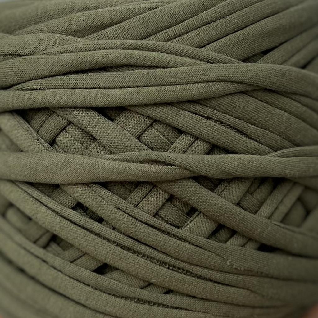 Трикотажная пряжа вторичного производства, 500 гр., цвет "Мох"