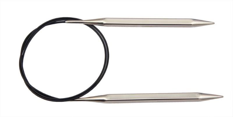 Knit Pro Спицы круговые Nova cubics 3.5мм/80см, никелированная латунь, серебристый