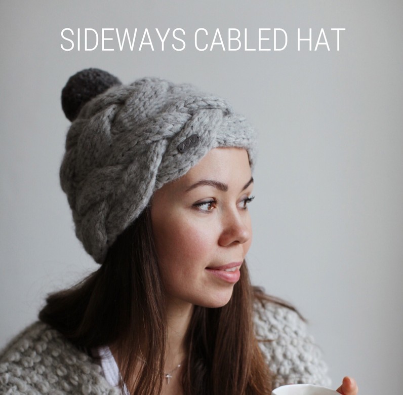 Описание шапки с косами SIDEWAYS