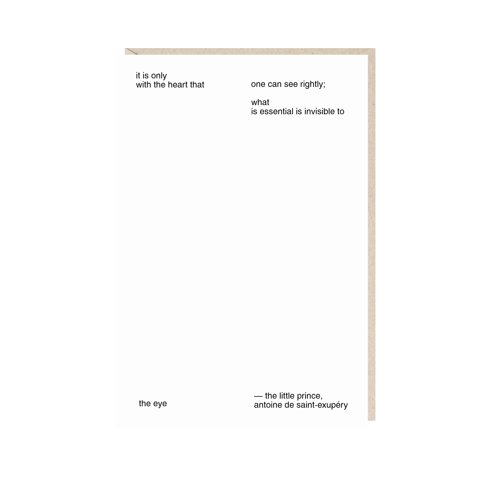 Открытка 10х15. Только сердцем можно видеть правильно; то, что важно, невидимо для глаза