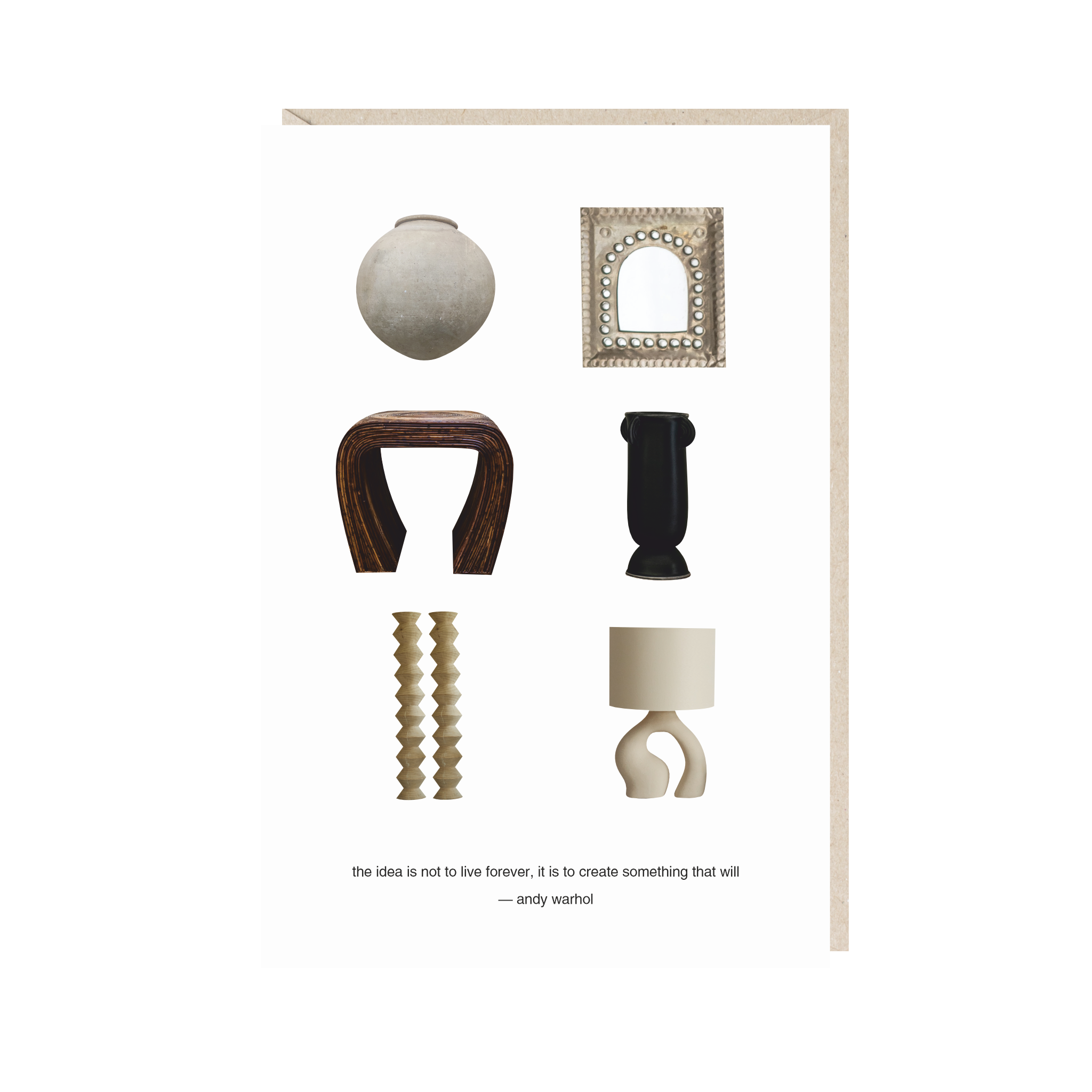 Открытка 10х15. Не жить вечно, создавать вечное