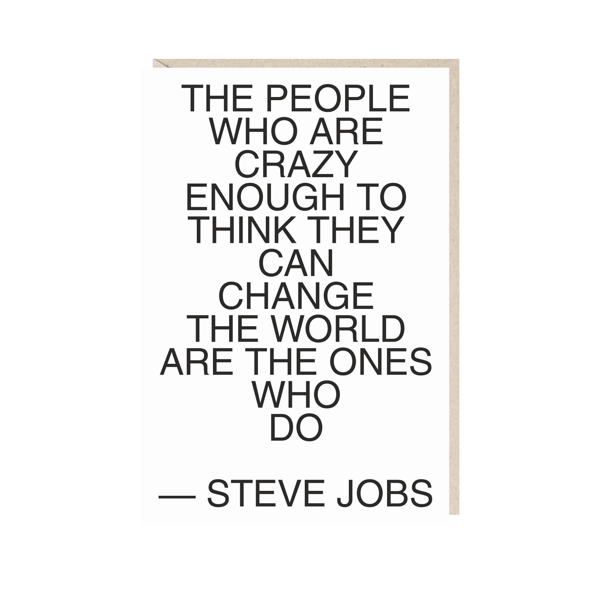 Открытка 10х15. Те, кто безумны, меняют мир