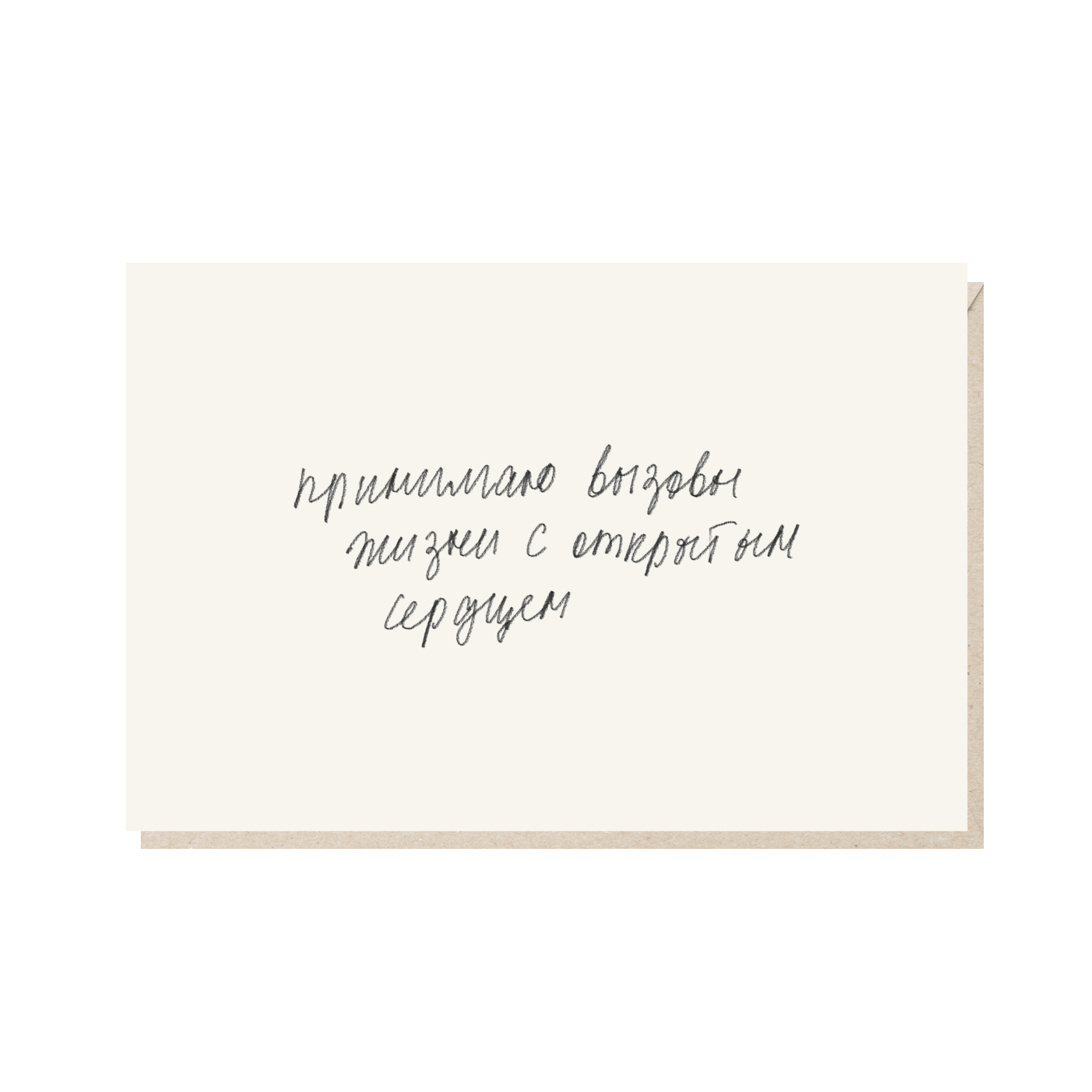 Открытка 10х15. Принимаю вызовы жизни