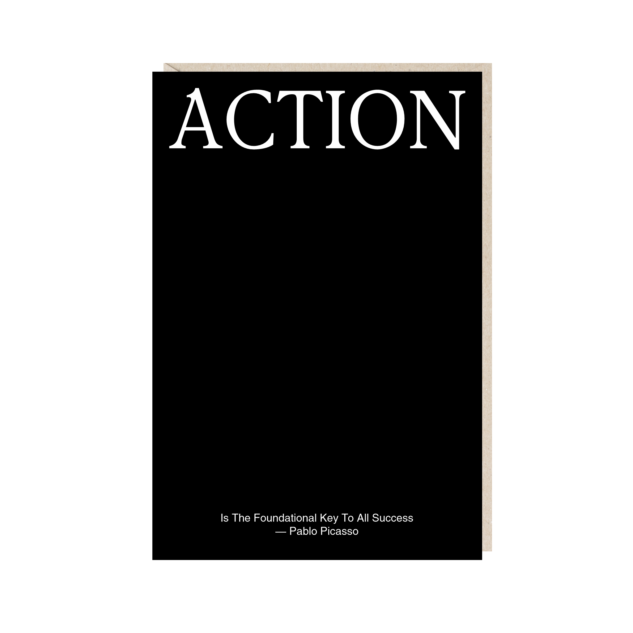 Отрытка 10х15. Действие - основополагающий ключ к любому успеху