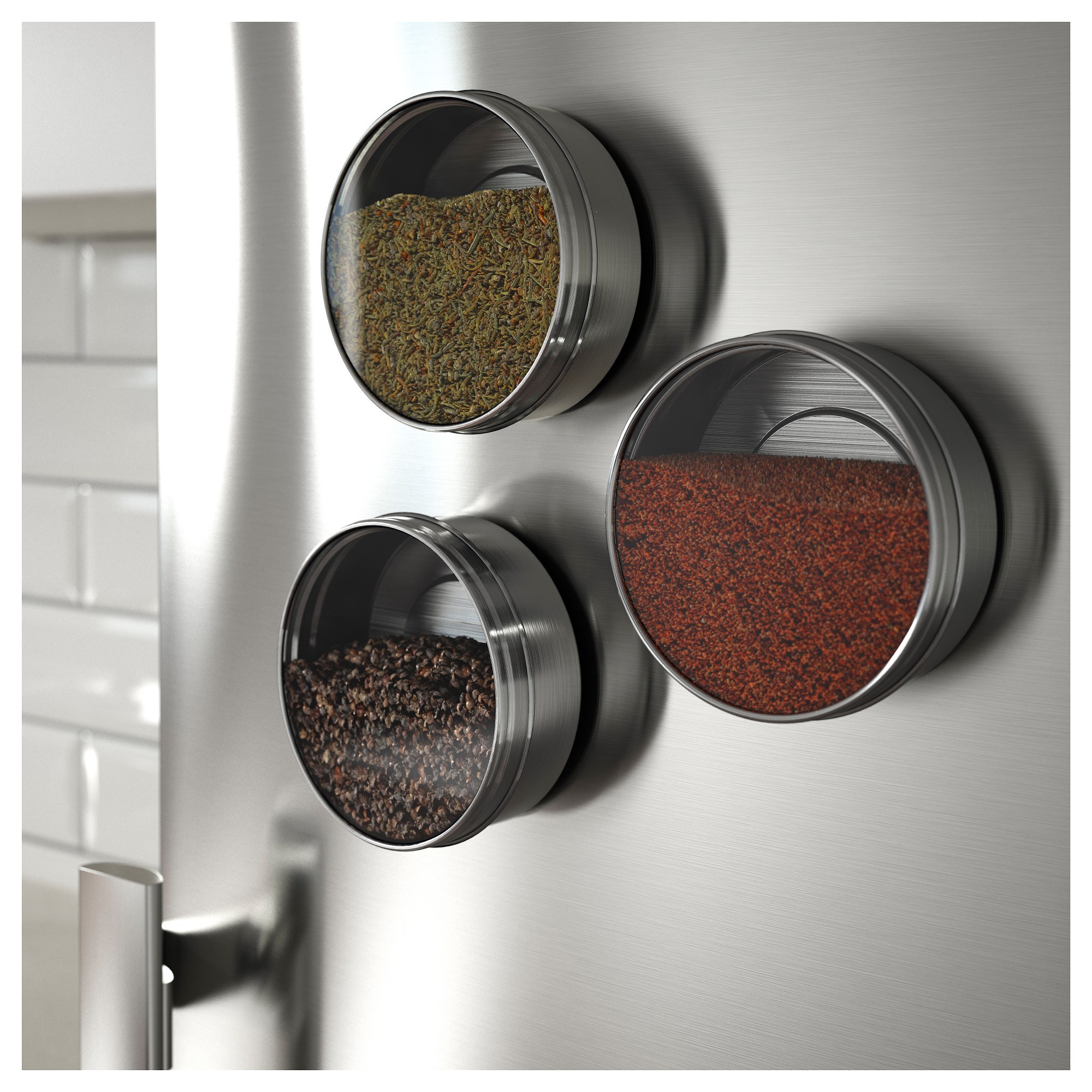GRUNDTAL IKEA Контейнер для специй, 3 щт. 9,5 см. (ТОВАР ВЫШЕЛ ИЗ АССОРТИМЕНТА)