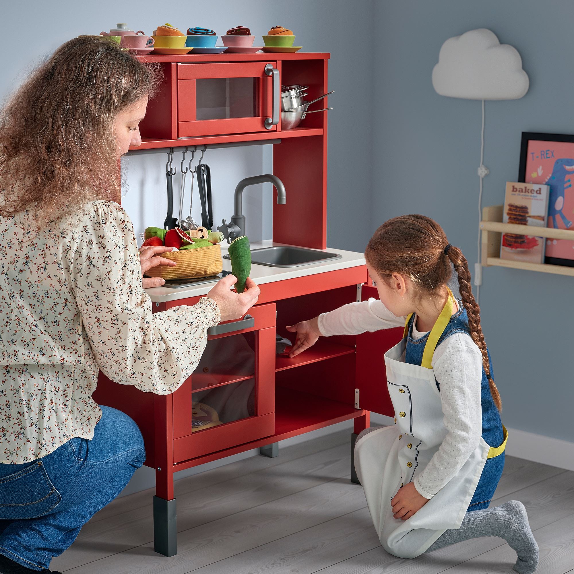 DUKTIG IKEA Детская кухня, красный, 72x40x109 см