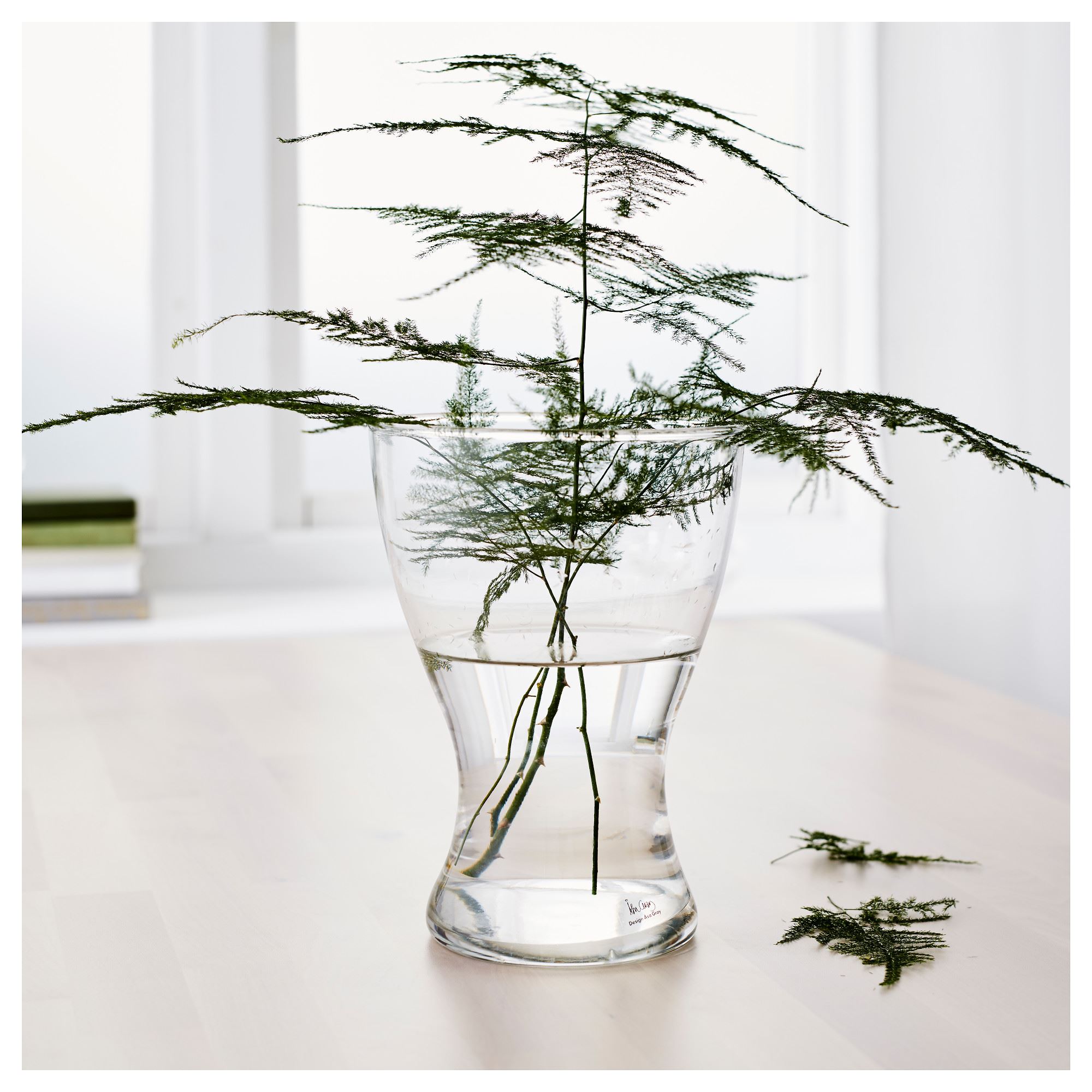 VASEN IKEA Ваза, прозрачное стекло, 20 см (ТОВАР ВЫШЕЛ ИЗ АССОРТИМЕНТА)