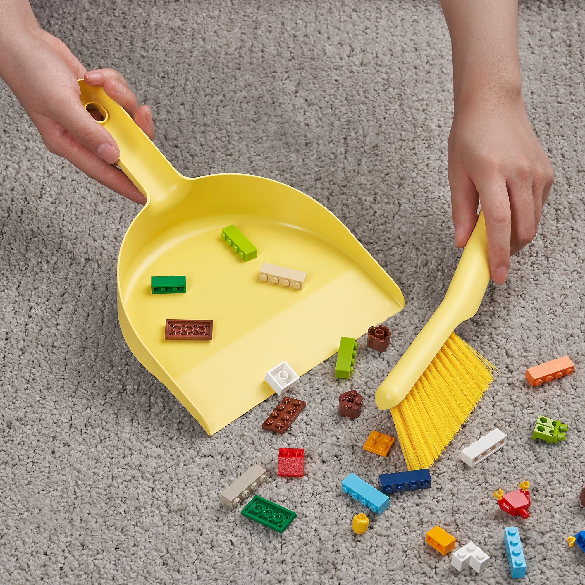 PEPPRIG IKEA Набор для уборки малый, желтый, 26x18x8 см