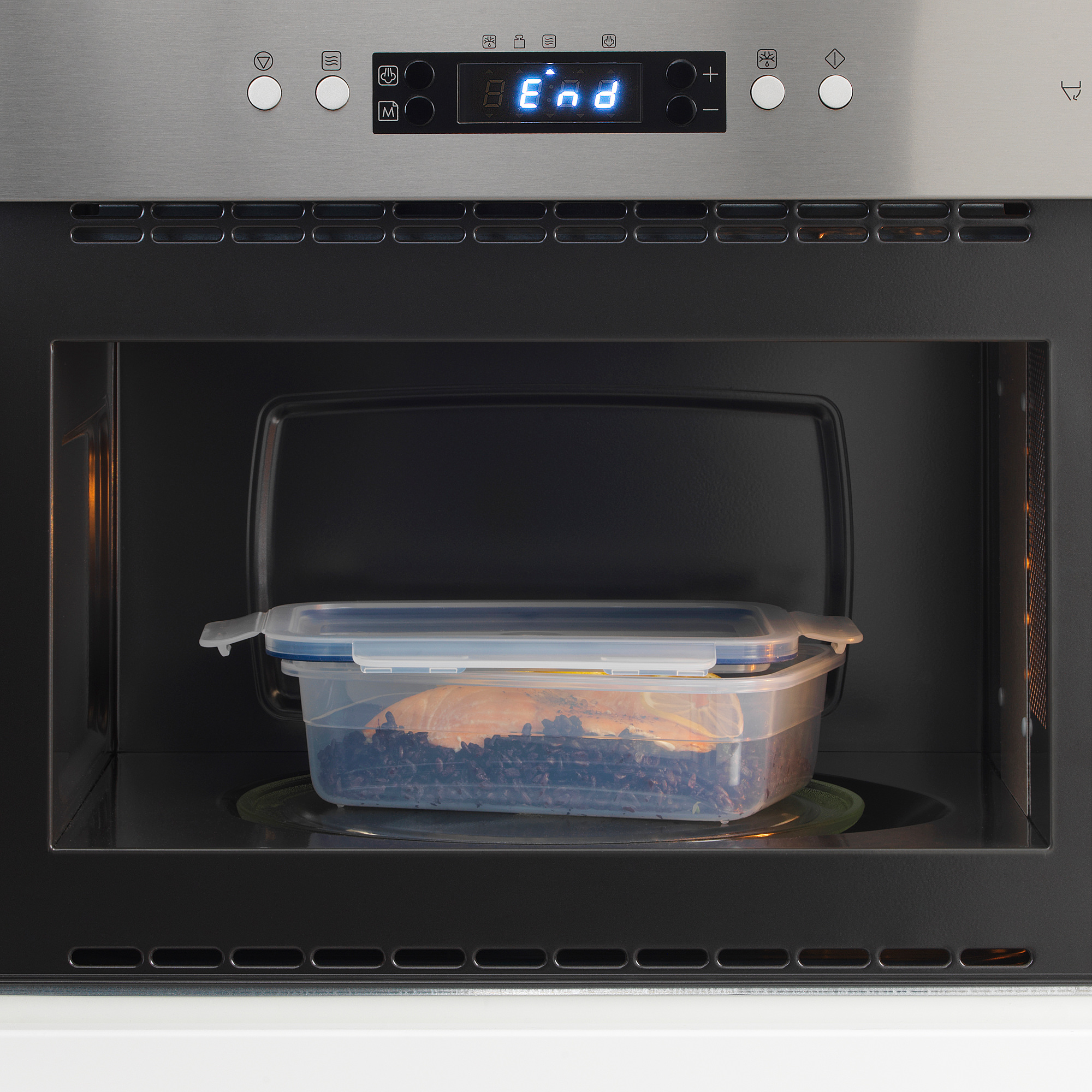 IKEA 365+ Контейнер для продуктов с крышкой, четырехугольной формы пластик/пластик, 1 л.