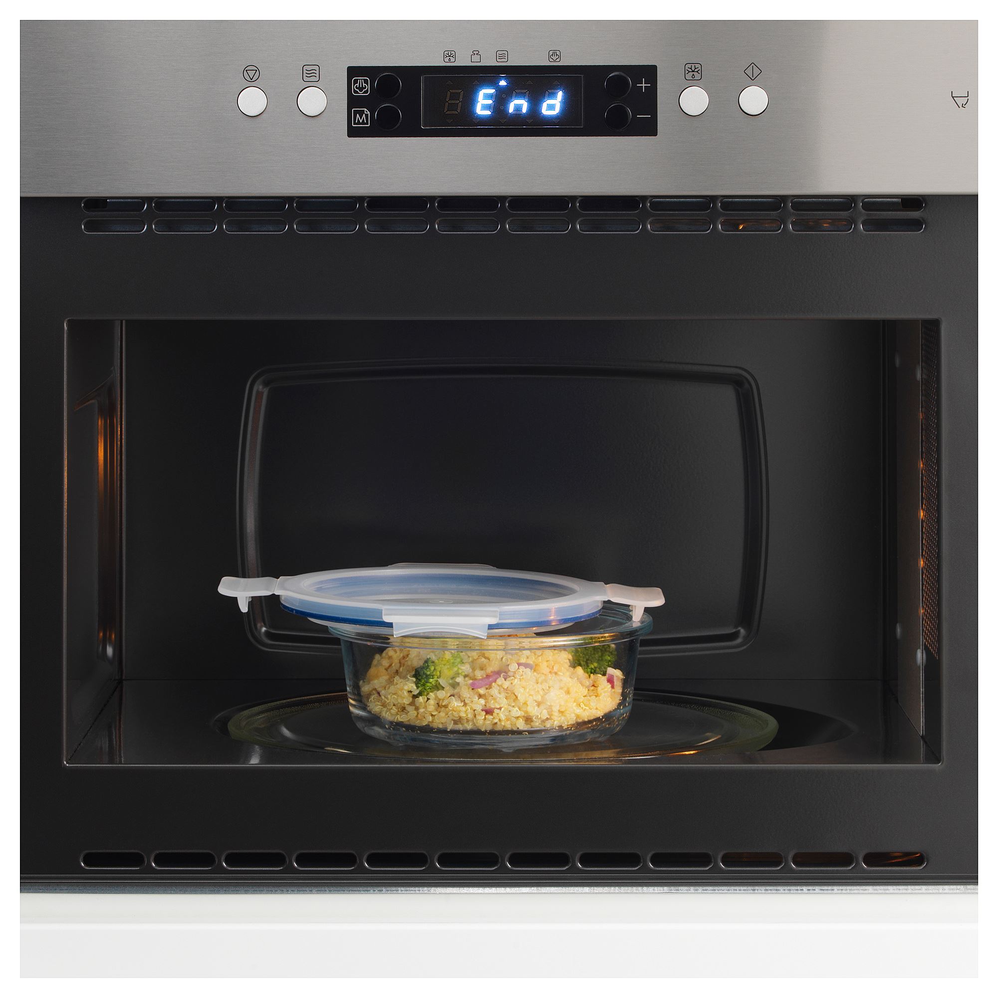 IKEA 365+ Контейнер для продуктов с крышкой, круглой формы стекло/пластик, 400 мл