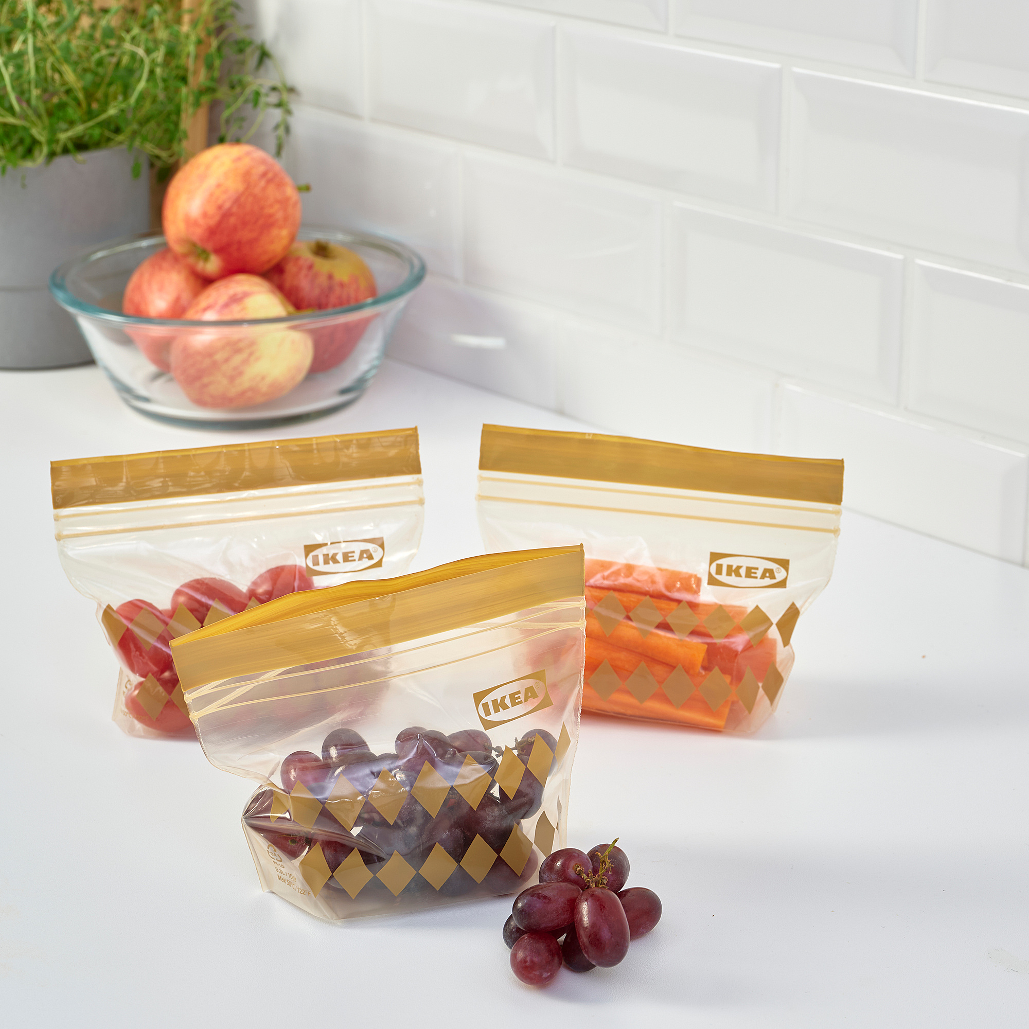 ISTAD IKEA ИСТАД Пакет закрывающийся, с рисунком/коричневый, 0.3 л (ТОВАР ВЫШЕЛ ИЗ АССОРТИМЕНТА)