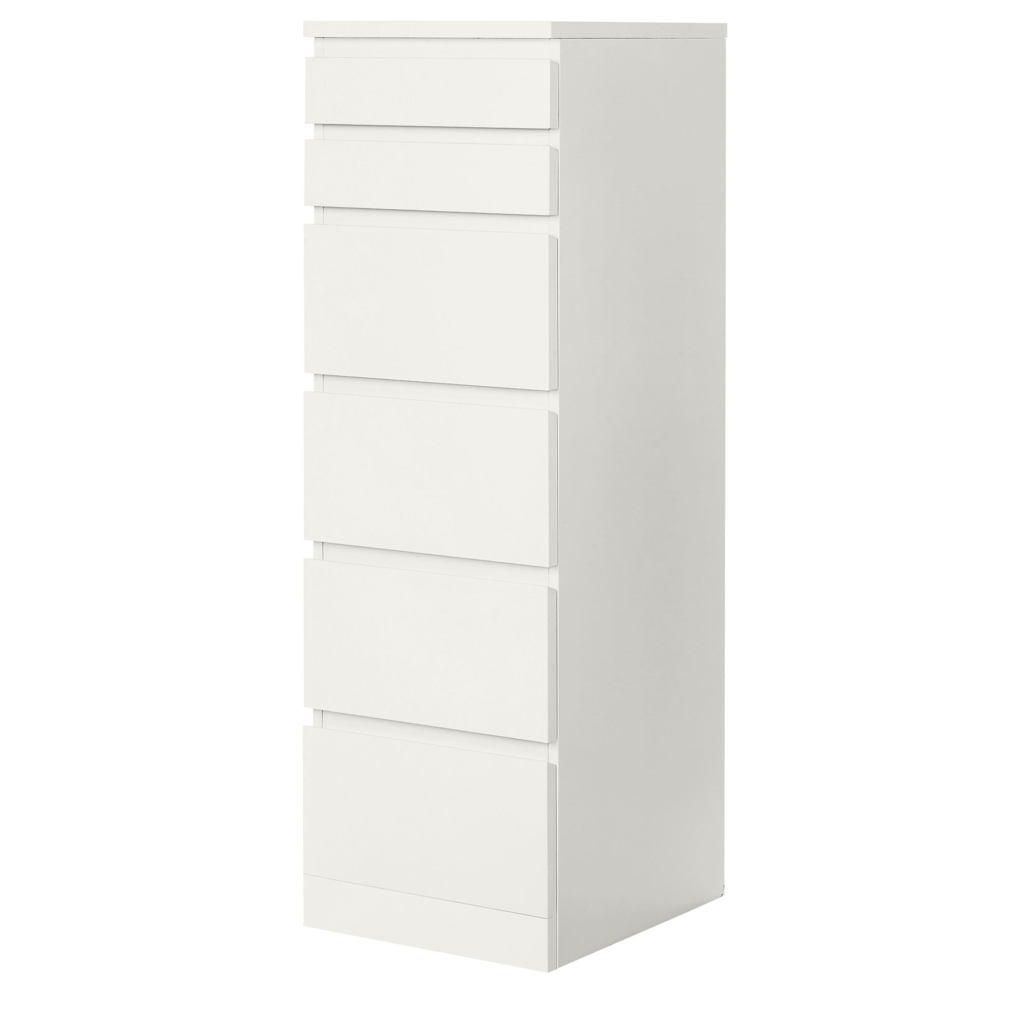 MALM IKEA Комод с 6 ящиками, 40x123 см, белый/зеркальное стекло