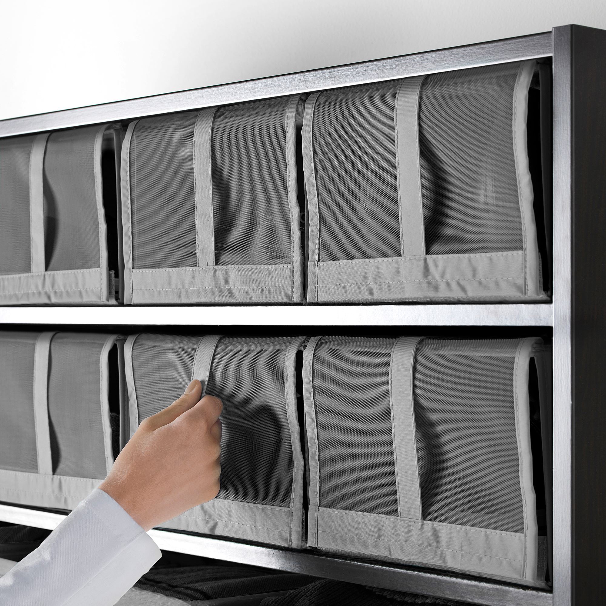 SKUBB IKEA Коробка для обуви, темно-серый, 22x34x16 см