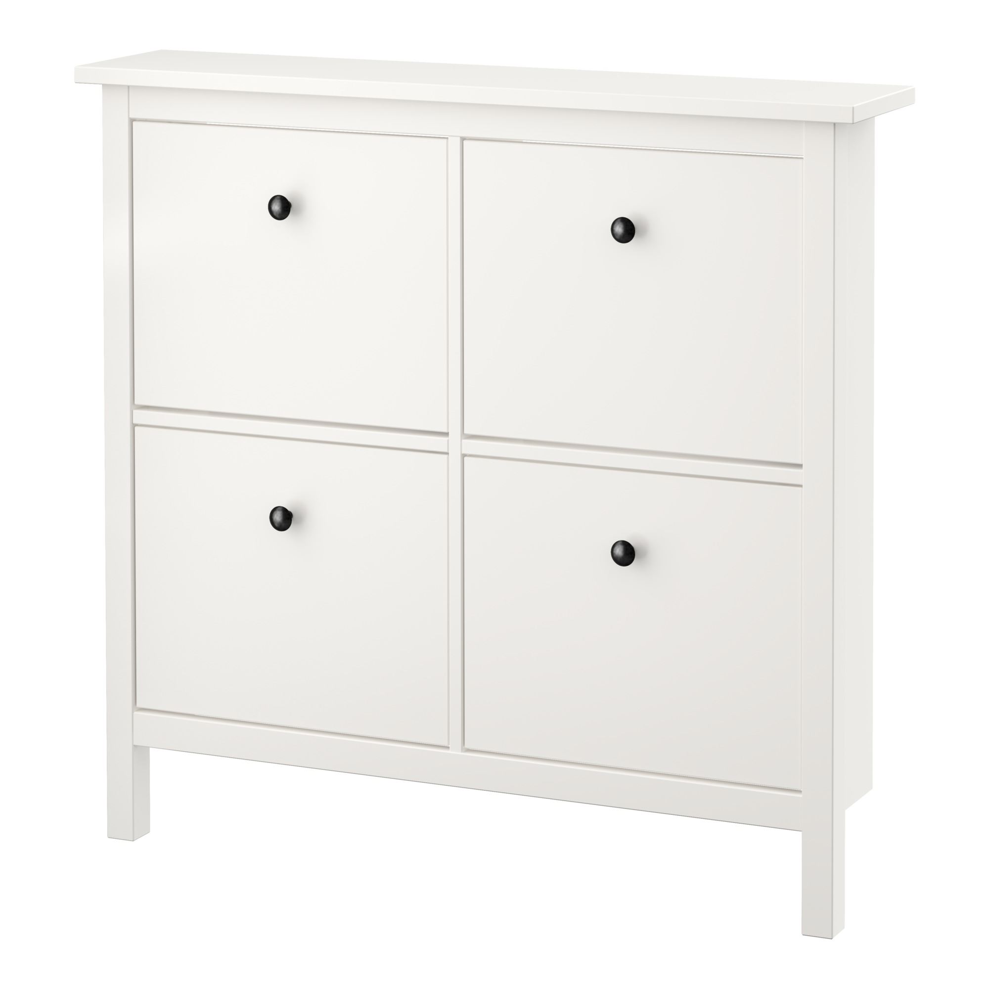HEMNES IKEA ХЕМНЭС Галошница, 4 отделения, белый, 107x22x101 см