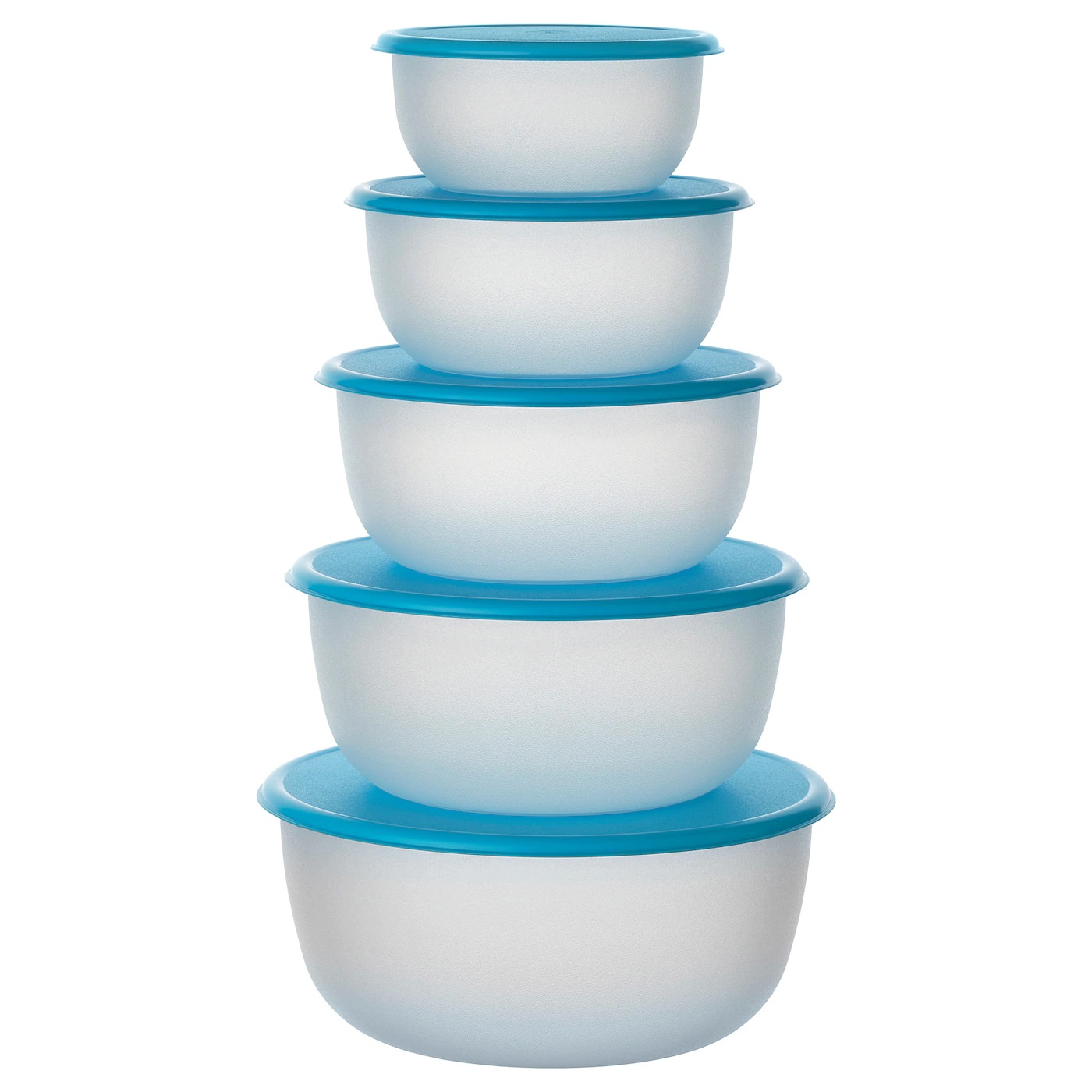 REDA IKEA РЕДА Набор контейнеров, 5 шт., круглой формы голубой (ТОВАР ВЫШЕЛ ИЗ АССОРТИМЕНТА)