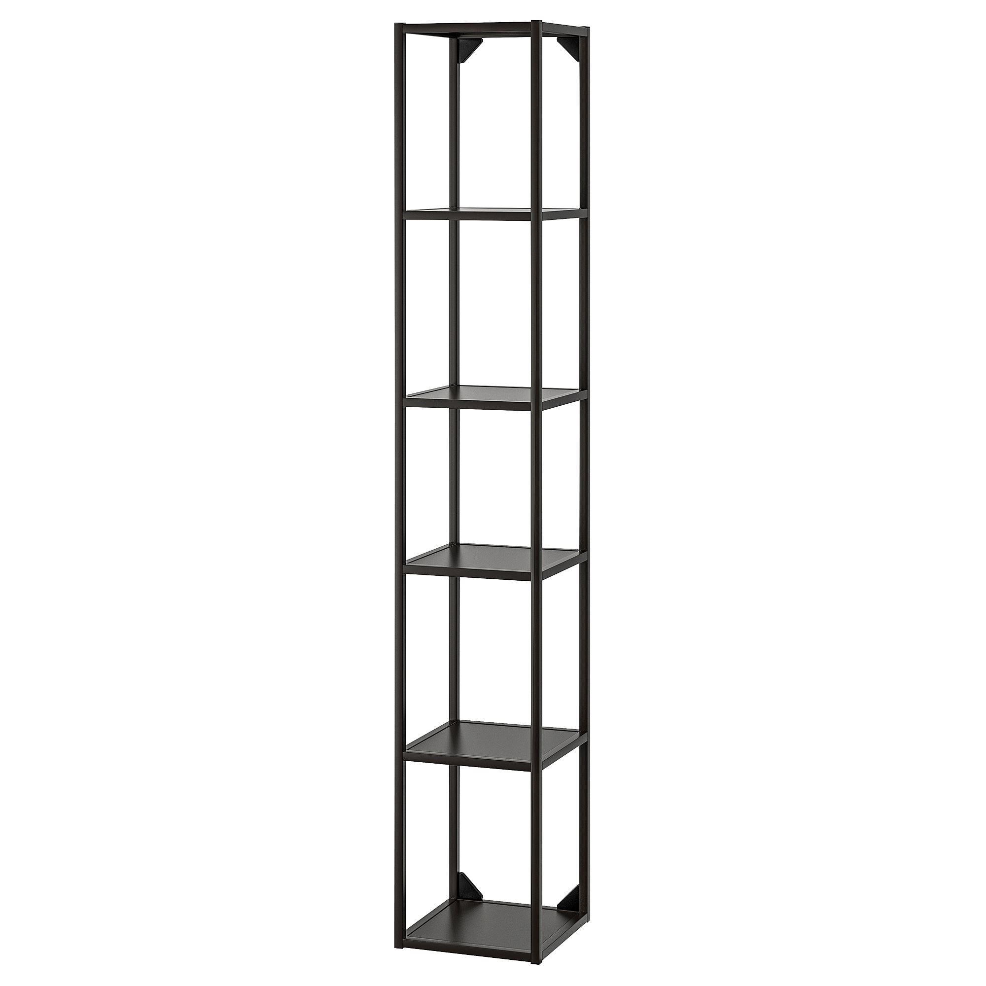 ENHET IKEA Высокий каркас с полками, черный 30x30x180 см