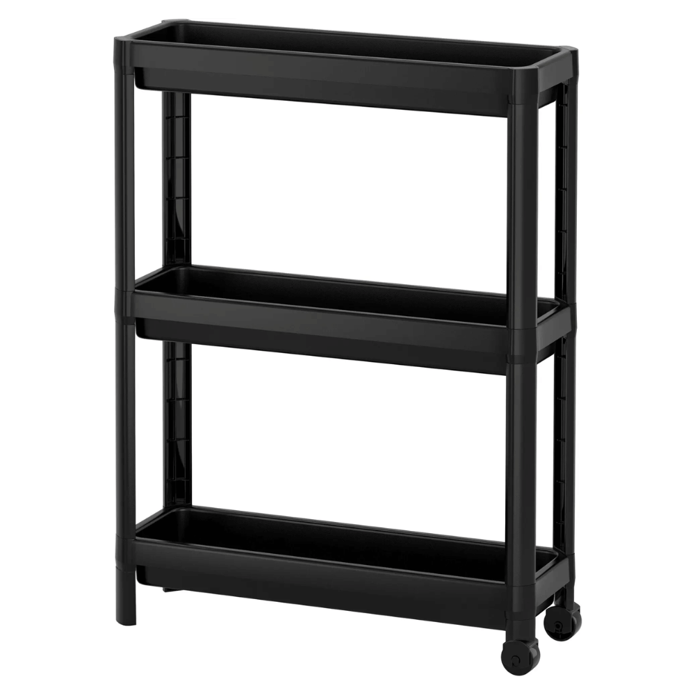 VESKEN IKEA Тележка, черный 54x18x71 см