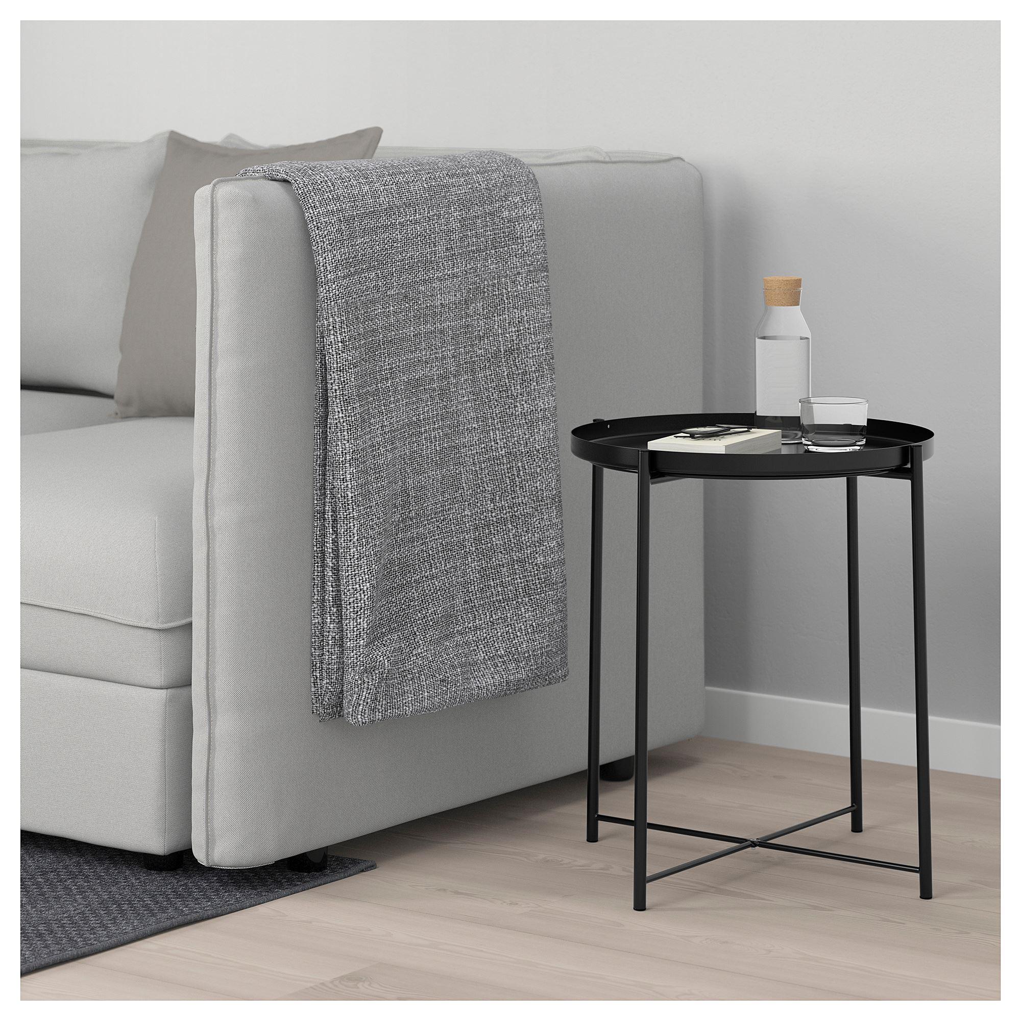 GLADOM IKEA Стол сервировочный, черный 45x53 см