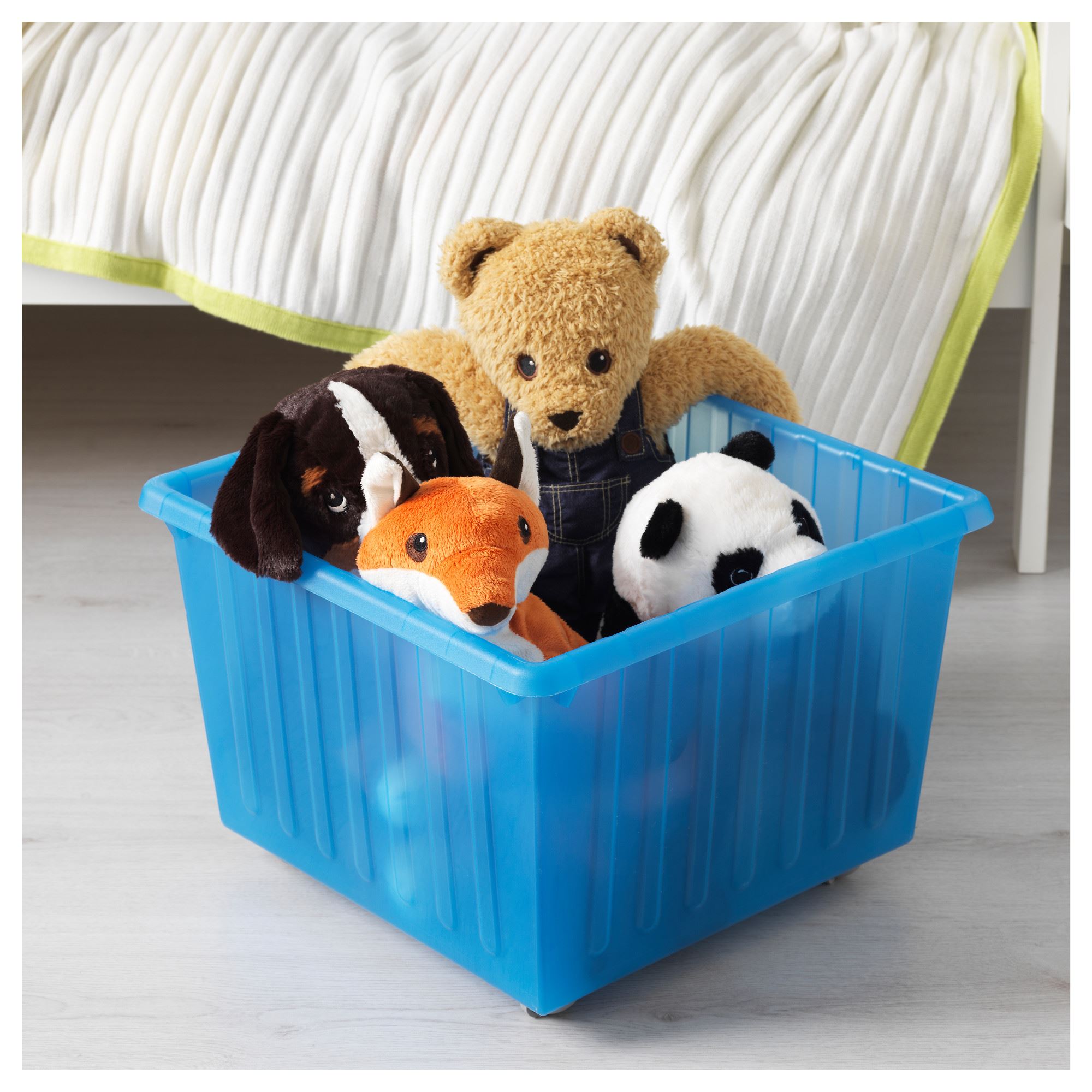 VESSLA IKEA Ящик на колесах, синий, 39x39 см