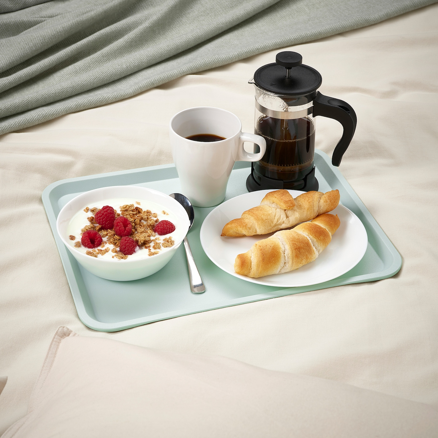 TILLGANG IKEA Поднос, бледно-зеленый, 37x29 см