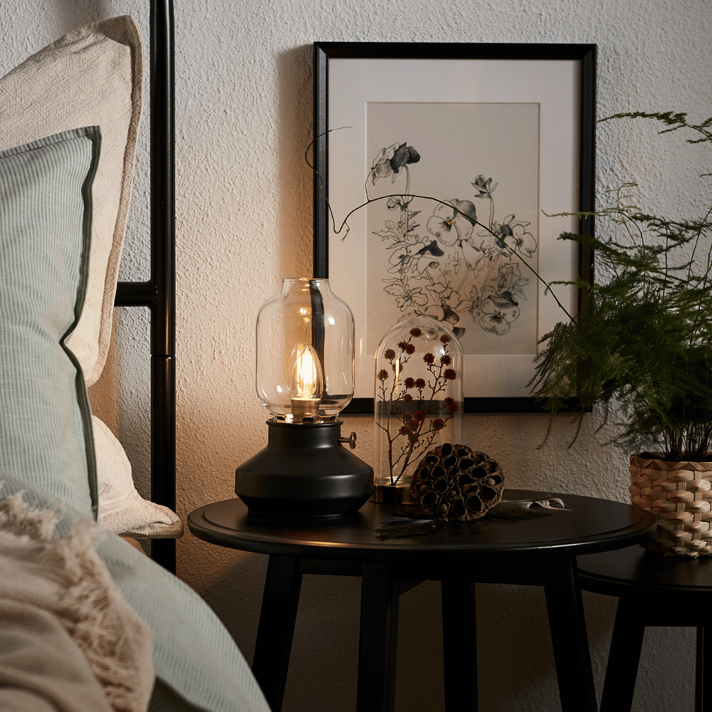 TARNABY IKEA Лампа настольная, регулируемая яркость антрацит, 25 см