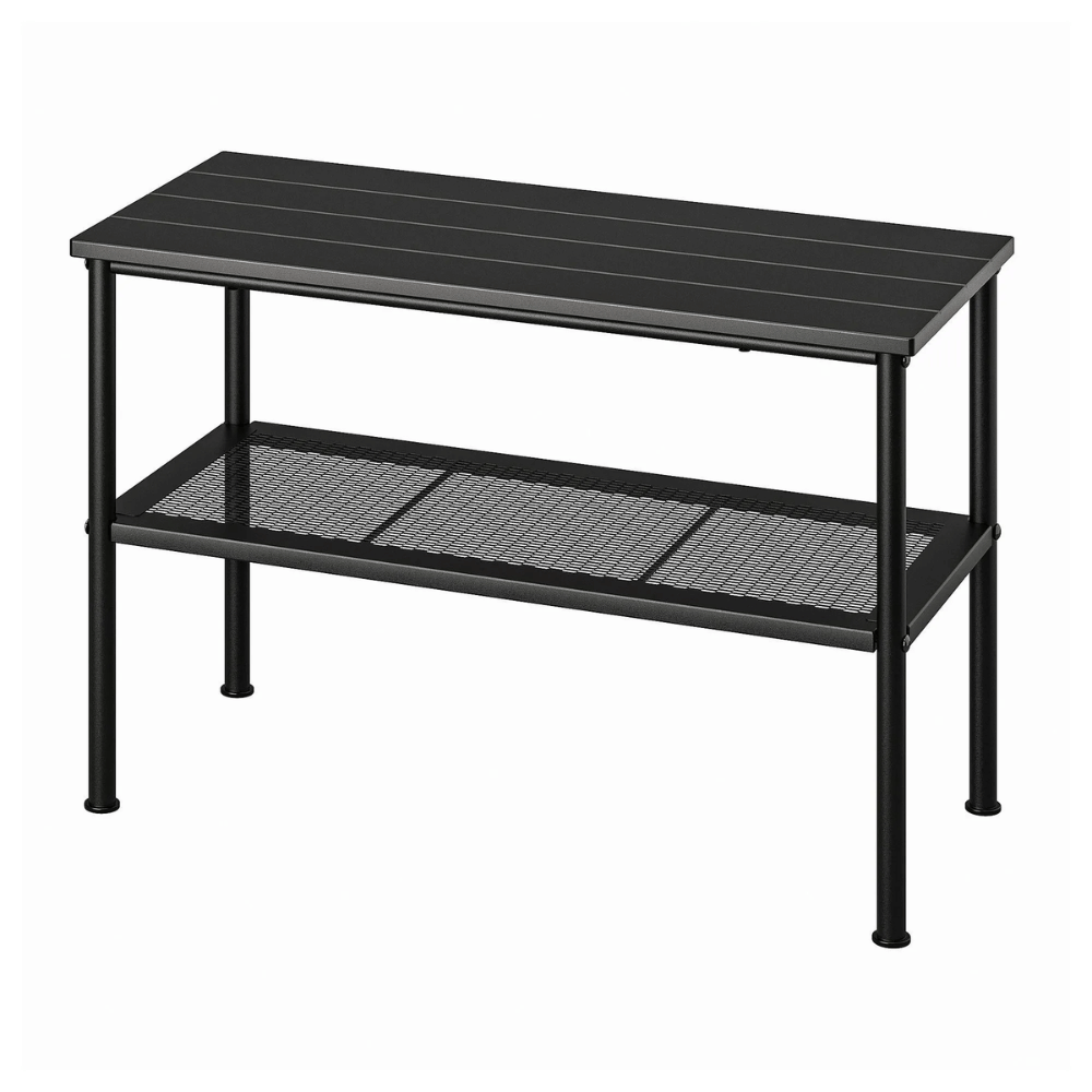 NIPASEN IKEA Скамья с полкой для обуви, чёрный, 79x35x52 см