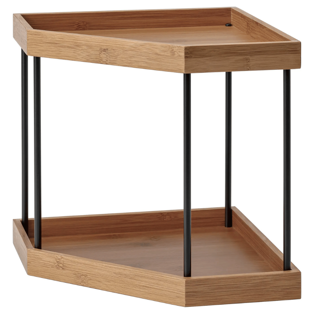 NALBLECKA IKEA Угловая полка, металл/бамбук для кухонной столешницы.