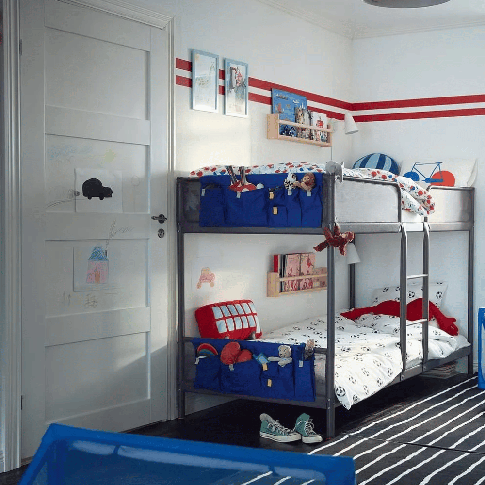 TUFFING IKEA Каркас 2-ярусной кровати, темно-серый, 90x200 см