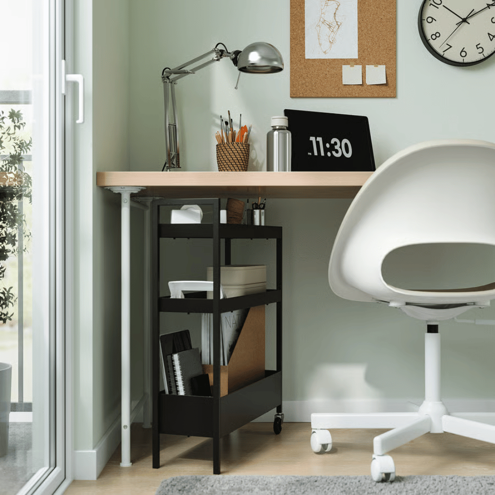 NISSAFORS IKEA Тележка, чёрный, 50.5x19x67 см