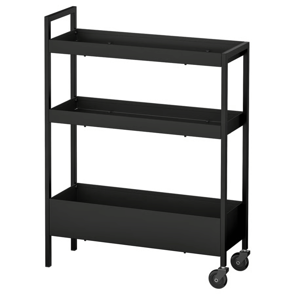 NISSAFORS IKEA Тележка, чёрный, 50.5x19x67 см