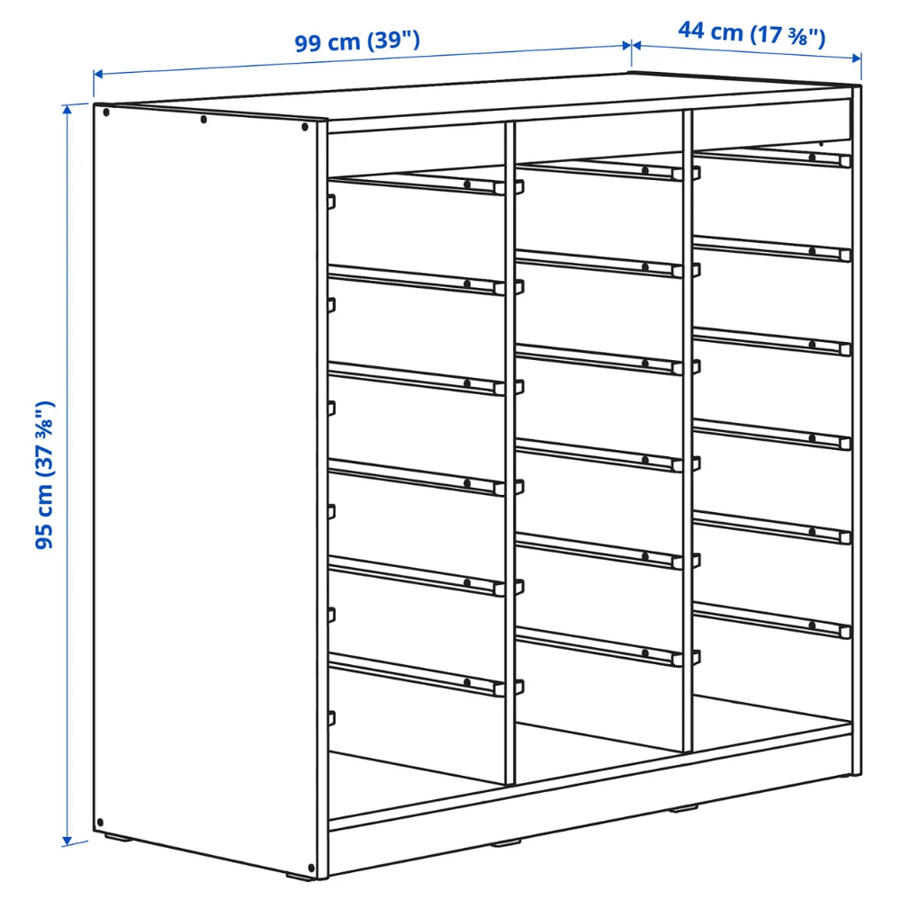 TROFAST IKEA Каркас, белый, 99x44x94 см