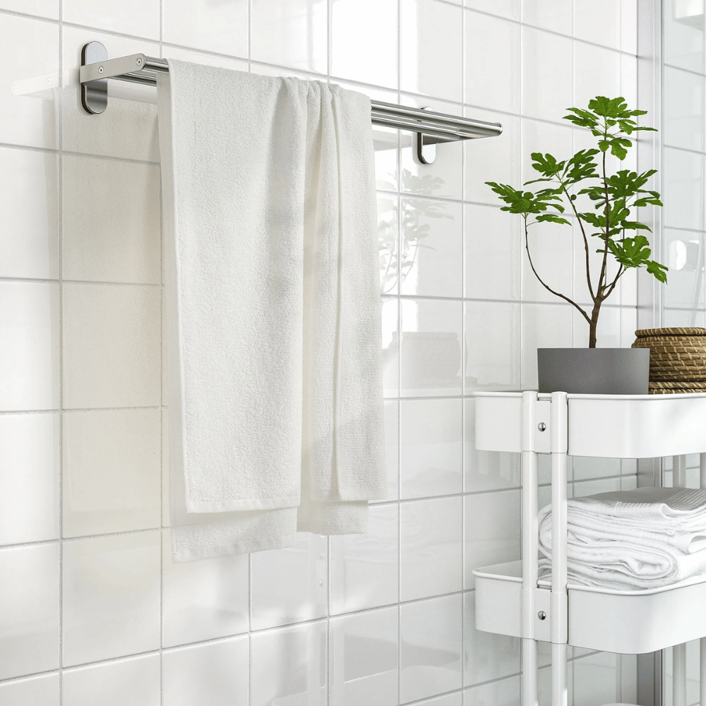 LUDDVIAL IKEA Банное полотенце, белый, 55x120 см