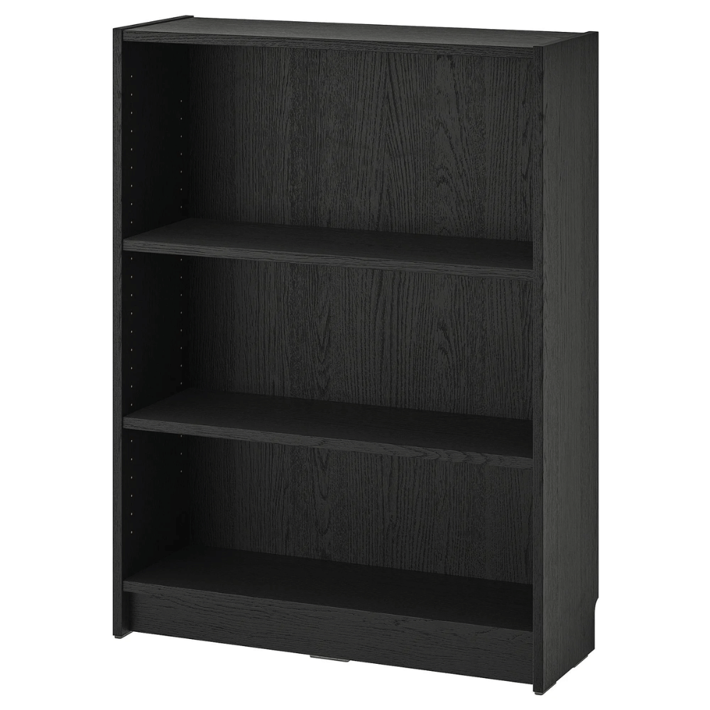 BILLY IKEA Стеллаж, чёрный под дуб, 80x28x106 см