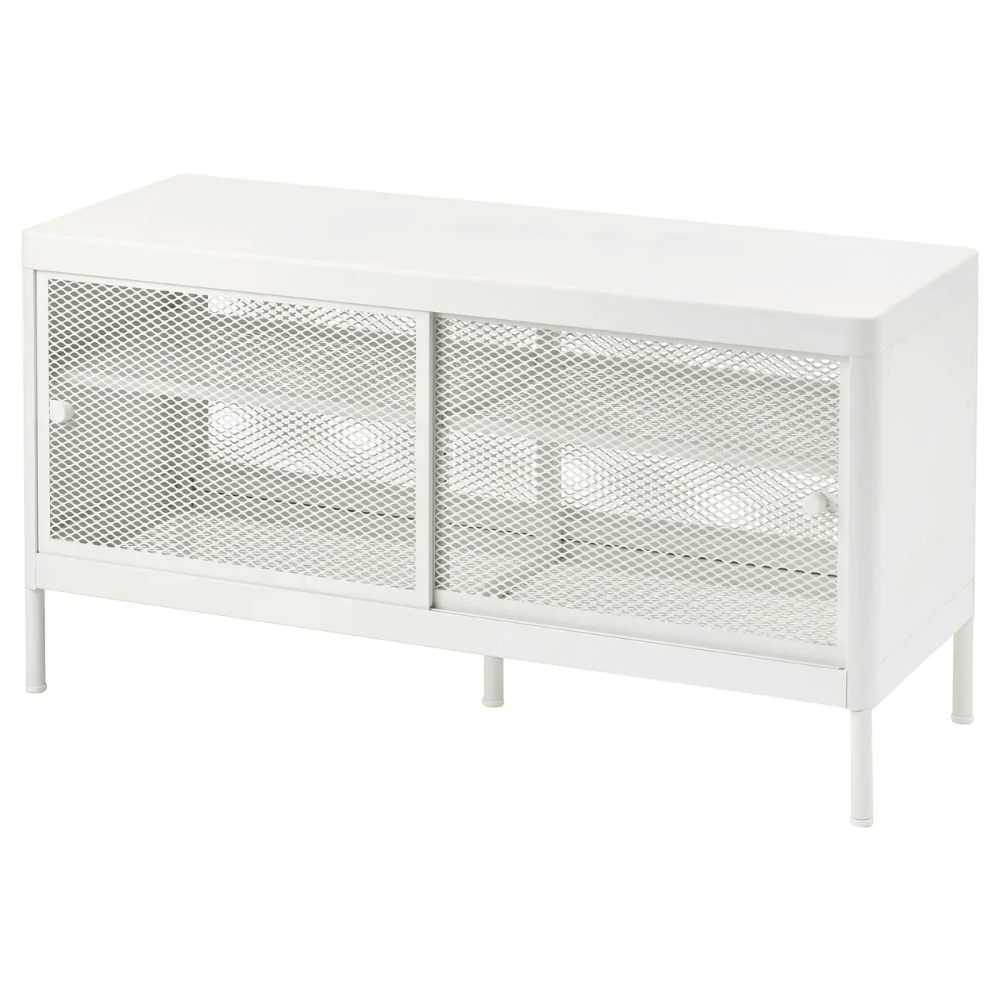 MACKAPAR IKEA Скамья с отделен/раздвижные дверцы, белый, 100x37x52 см