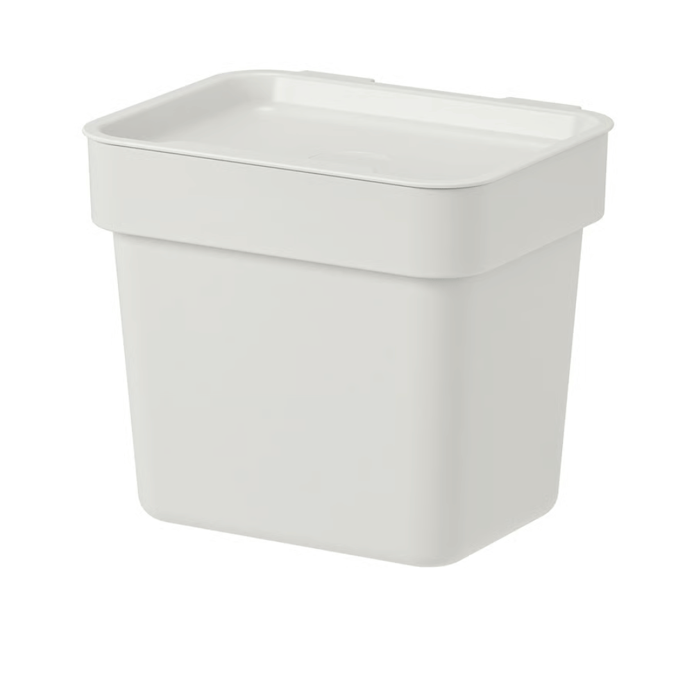 HALLBAR IKEA Контейнер с крышкой, светло-серый, 3 л