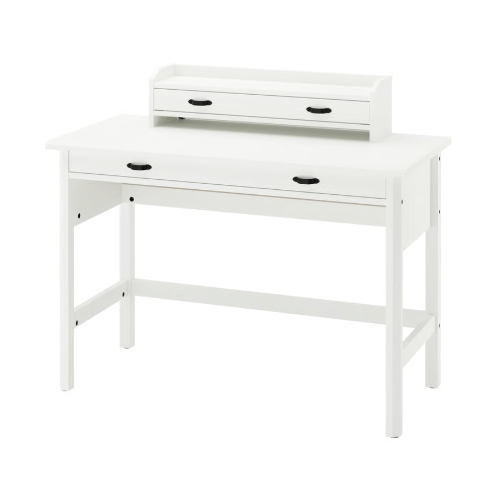BRYTNING IKEA Стол с дополнительным модулем, белый, 110x53 см