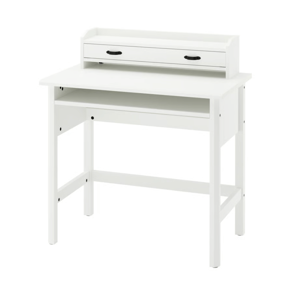 BRYTNING IKEA Стол с дополнительным модулем, белый, 85x53 см
