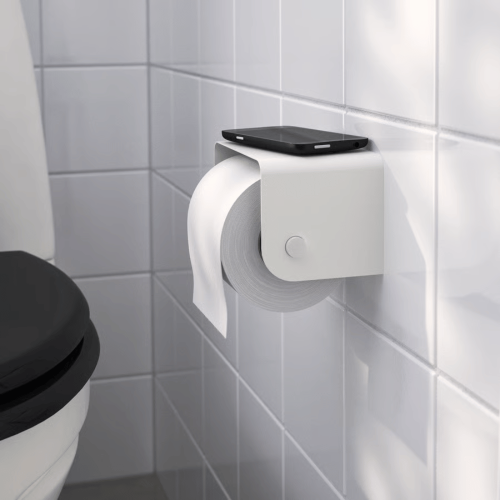 ENUDDEN IKEA Держатель туалетной бумаги, белый, 9x13x8 см