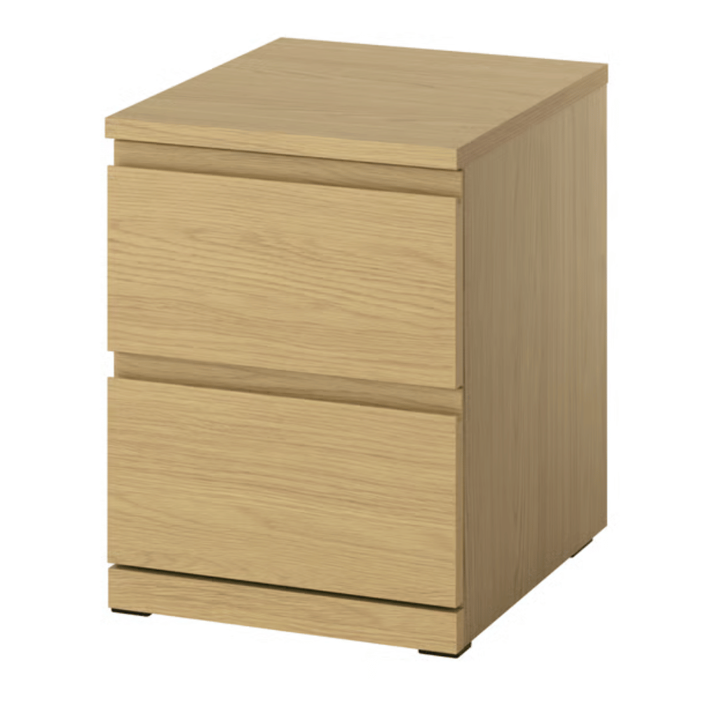 STORKLINTA IKEA Комод с 2 ящиками, под дуб, 40x50x53 см