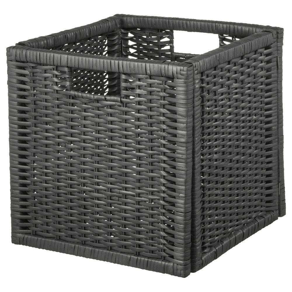 BRANAS IKEA Корзина, ротанг, чёрный, 32x34x32 см
