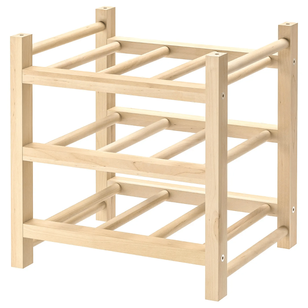 HUTTEN IKEA Подставка для 9 бутылок, массив дерева