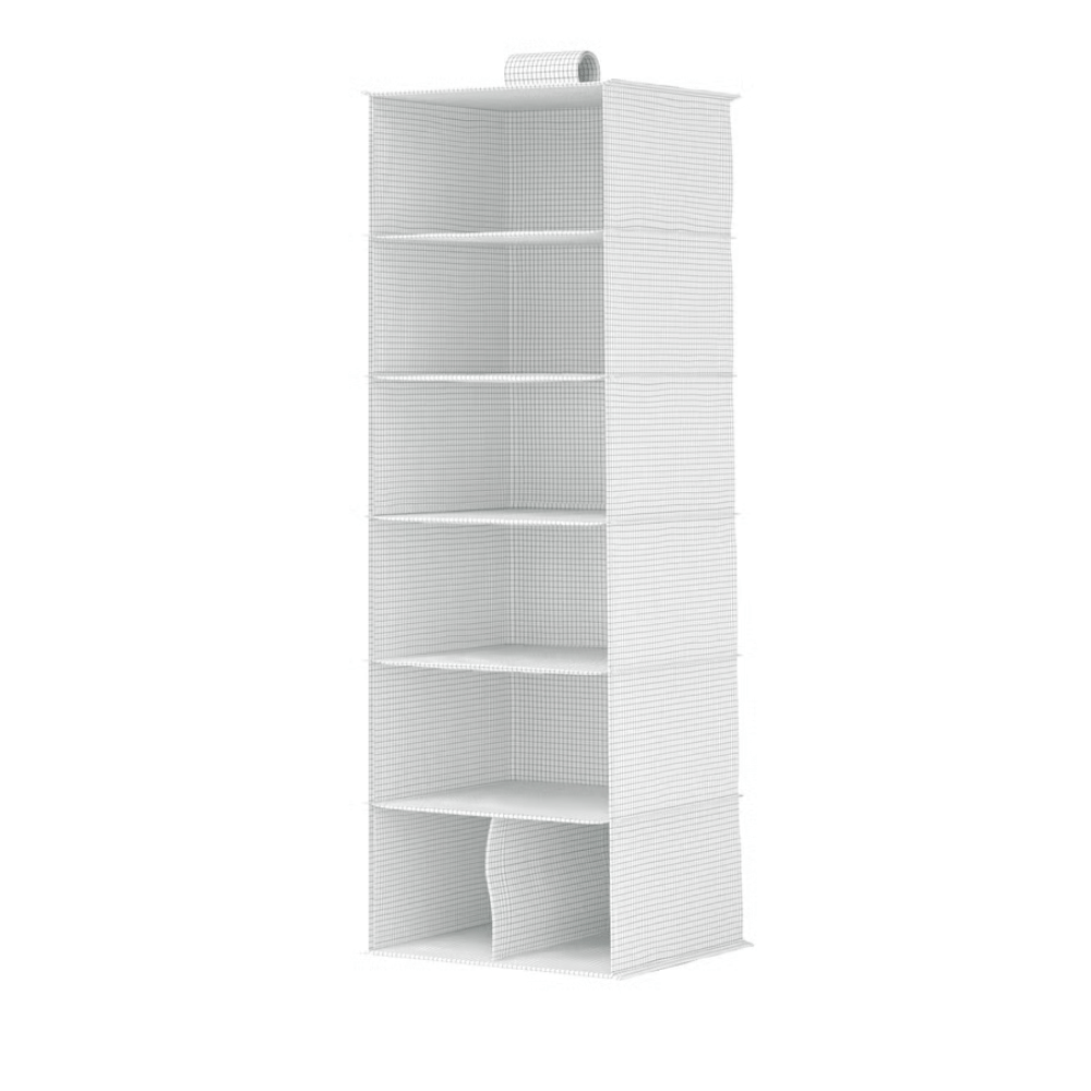 STUK IKEA Подвесной модуль, 7отделений, белый/черный, 30x30x90 см