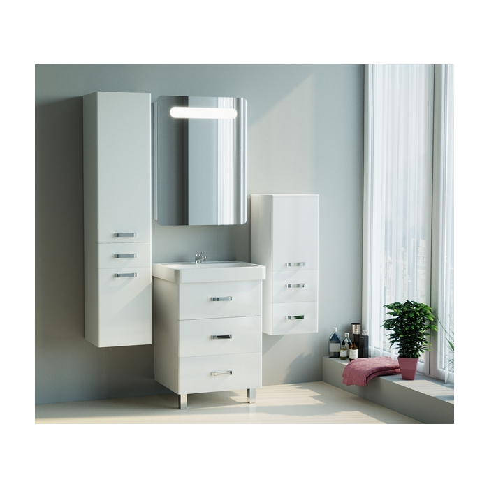 Зеркальный шкаф навесной "Стив-60" левый с подсветкой