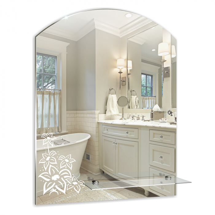 Зеркало "Анис" 535*670 с полкой