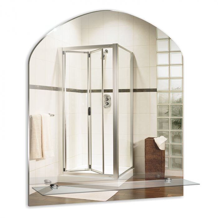 Зеркало "Арка" 500*580 с полкой